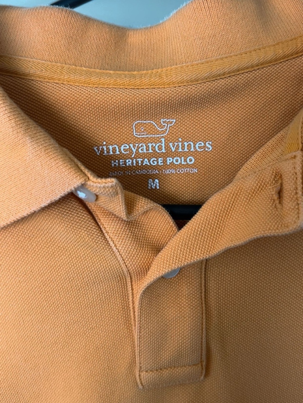 Vineyard Vines Men's Mustard Polo Shirt - Picture 3 of 5